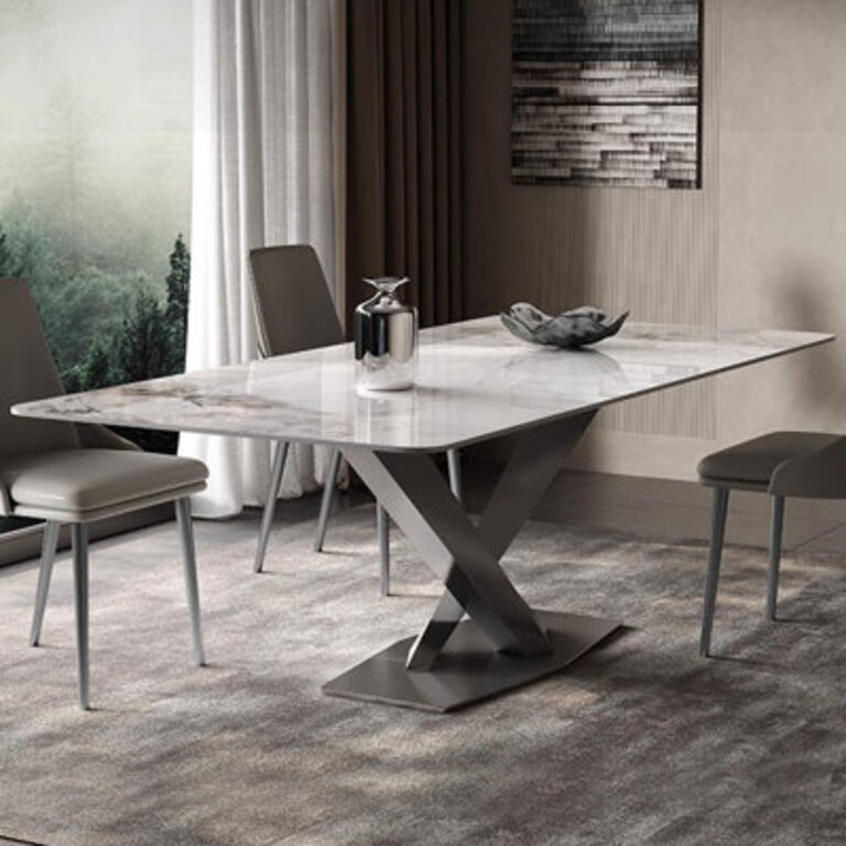 Minimalist Italian rectangular dining table Size: 29.53"H x 70.87"L x 35.43"W