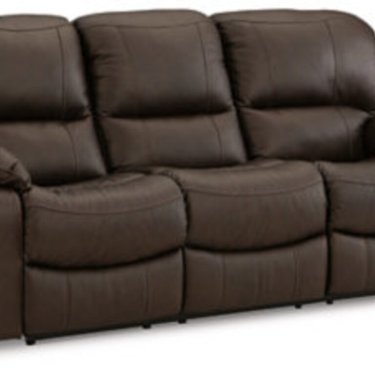 Lofland 88" Genuine Leather Pillow Top Arm Reclining Sofa
