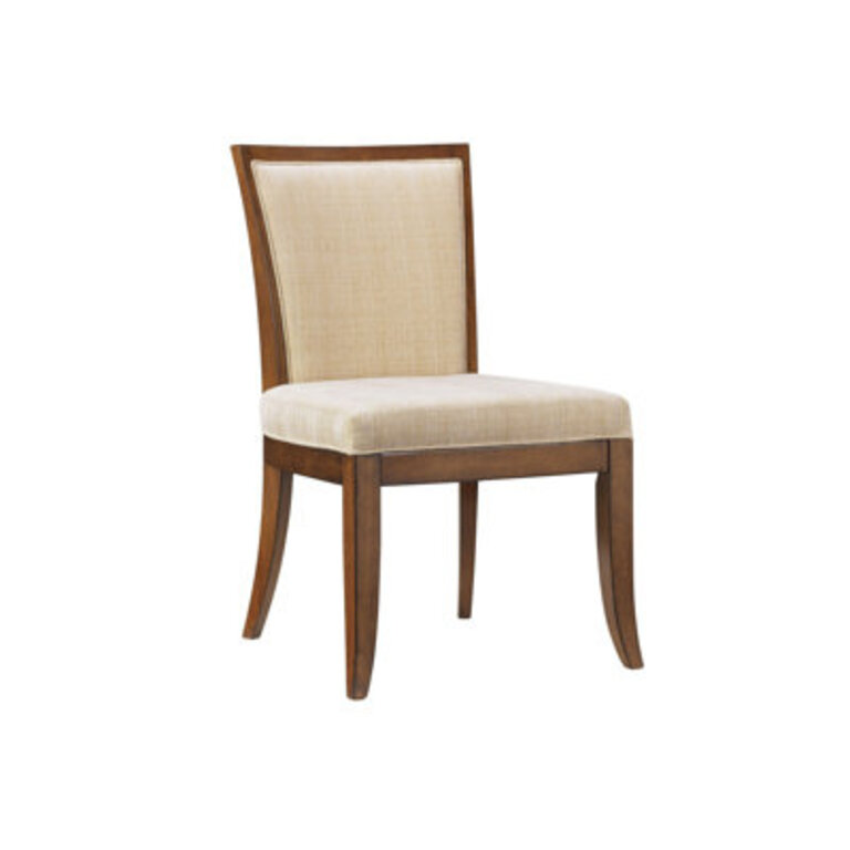 Ocean Club Kowloon Fabric Side Chair in Brown/Taupe/Cream