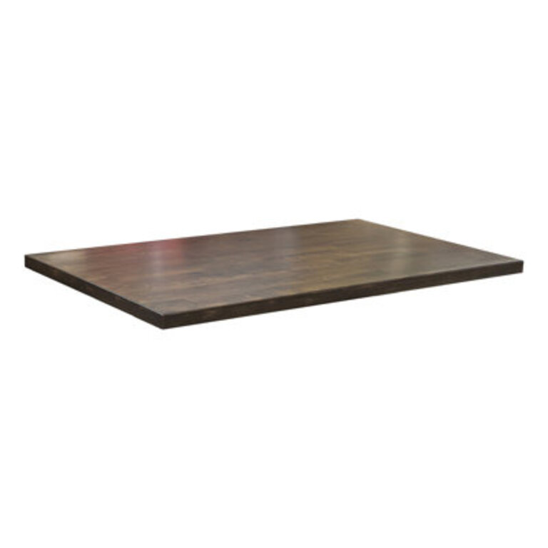 48'' L x 30'' W Rectangular Square Table Top Color: Dark Brown