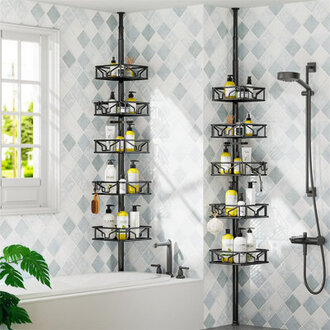 5 Tier Adjustable Corner Shower Caddy Organizer