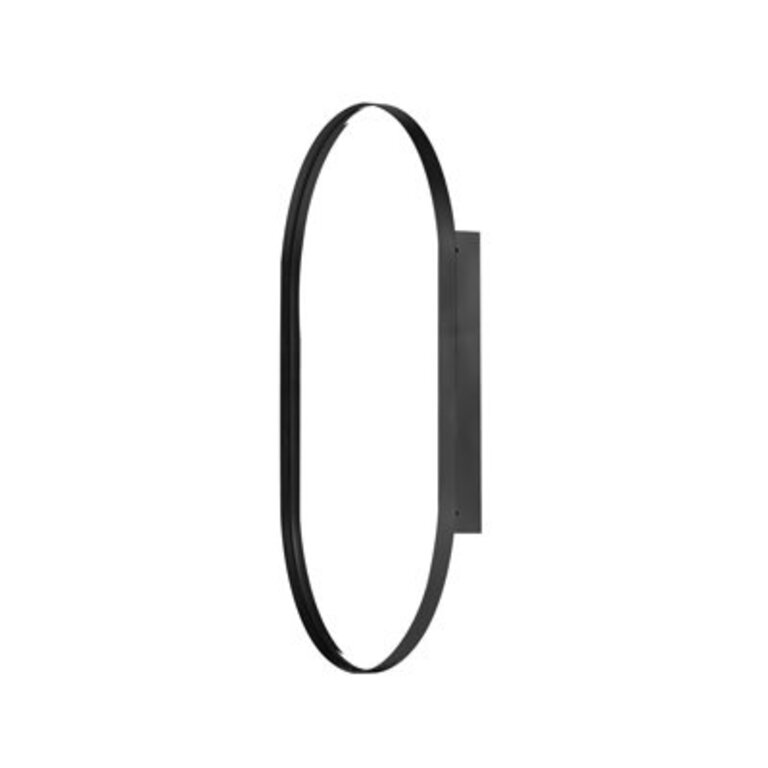 34"H X 21"W Oval Medicine Cabinet Finish: Black