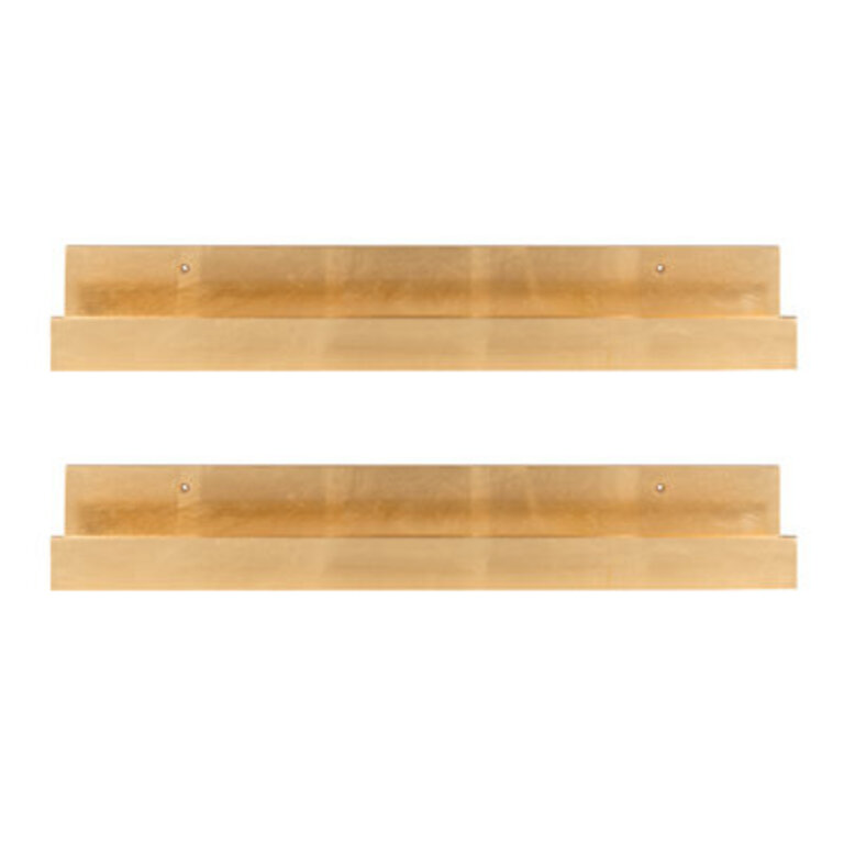 Kinta 2 Piece Floating Shelf Finish: Gold