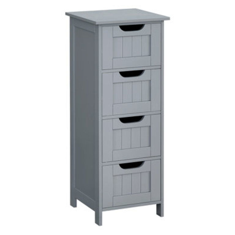 Holtby 11.8" W x 32.3" H x 11.8" D Freestanding Bathroom Cabinet Finish: Mystic Gray