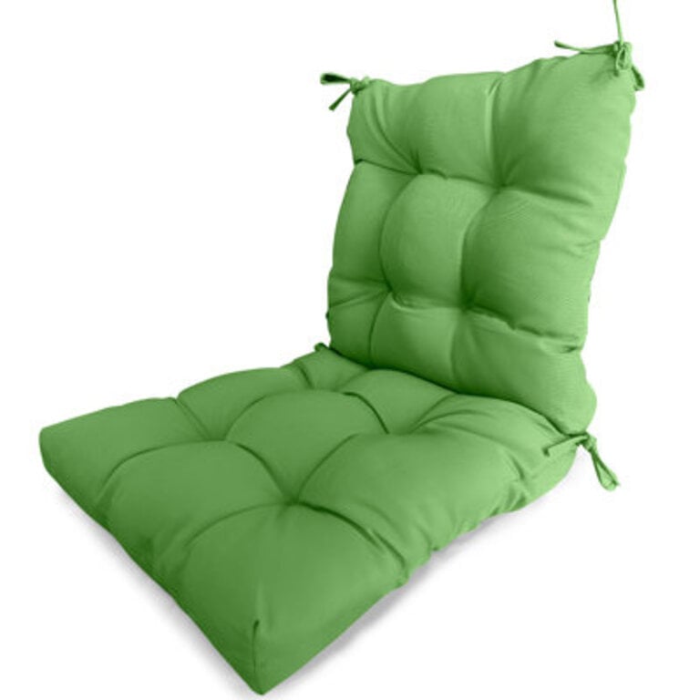 Low back chaise seat cushion green Cushion Color: Green
