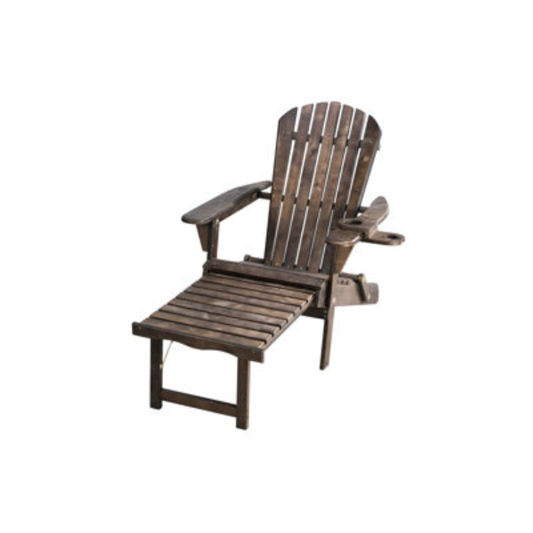 Yarnell Solid Wood Folding Adirondack Chair Color: Dark Brown