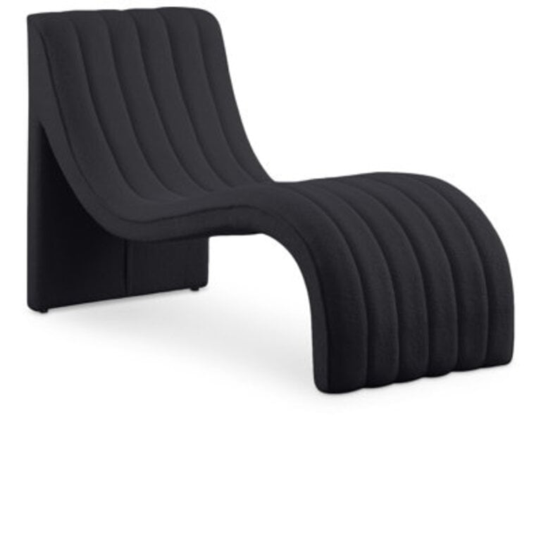 Hord Upholstered Chaise Lounge Body Fabric: Black Teddy Fabric