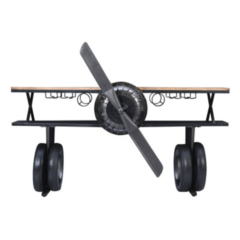 Jerneja 72'' Airplane Vintage Wine Storage Bar
