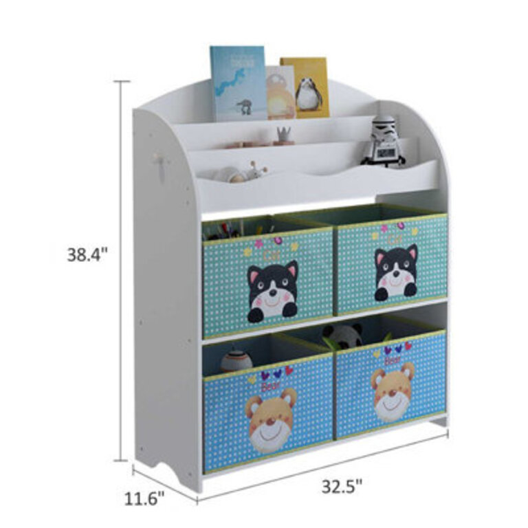38 Inch 3-layer storage toy rack