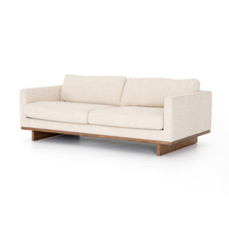Morello 84" Square Arm Sofa Upholstery Color: Beige, Leg Color: Natural Wood