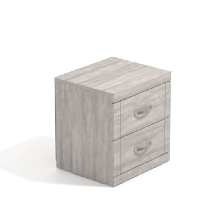 Avigail 20.31" 2 Drawer Nightstand Color: Dusty Grey Oak