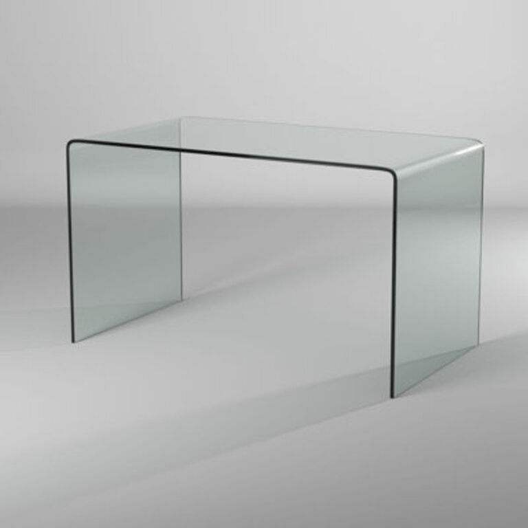 All Clear Tempered Glass Writing Desk 0.47 In Thickness