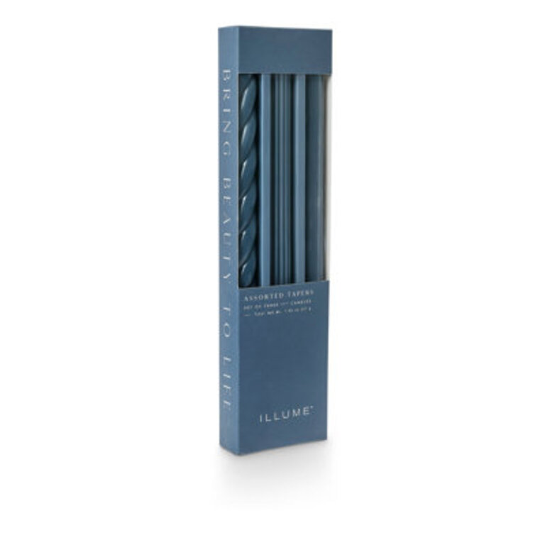 ILLUME Beautifully Done Unscented Assorted Candle Tapers 3-Pack Color: Hidden Lake