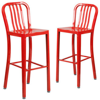 Clancy Bar & Counter Stool Color: Red, Seat Height: Bar Stool (30" Seat Height)