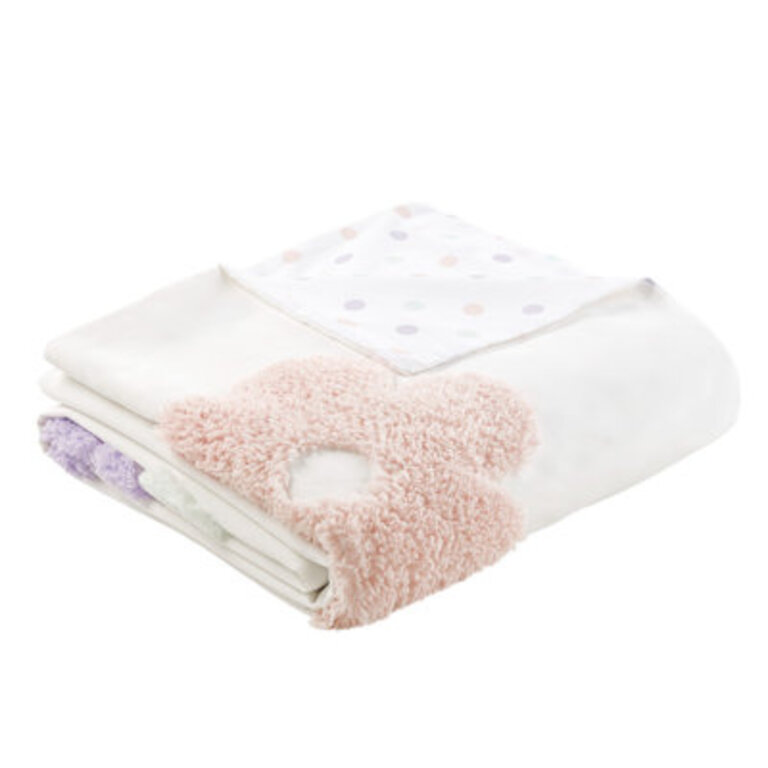 Gracie Floral Reversible Tufted Chenille Duvet Cover Set Size: Twin Duvet Cover + 1 Standard Sham