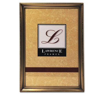 Lowellville Bead Picture Frame Color: Antique Brass, Size: 8" x 12"