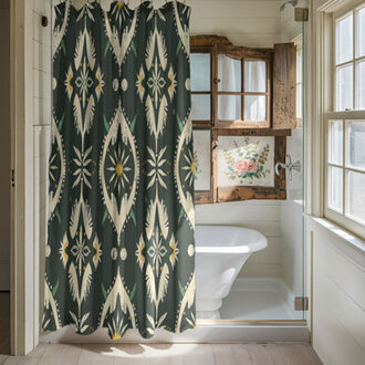 Boho Imagery - Premium Shower Curtain Size: 74"H x 71"W