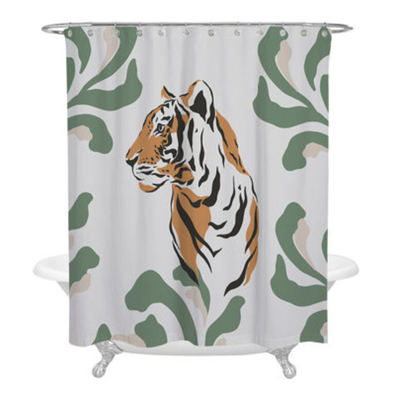 Bromide Single Shower Curtain Size: 72" H x 70" W