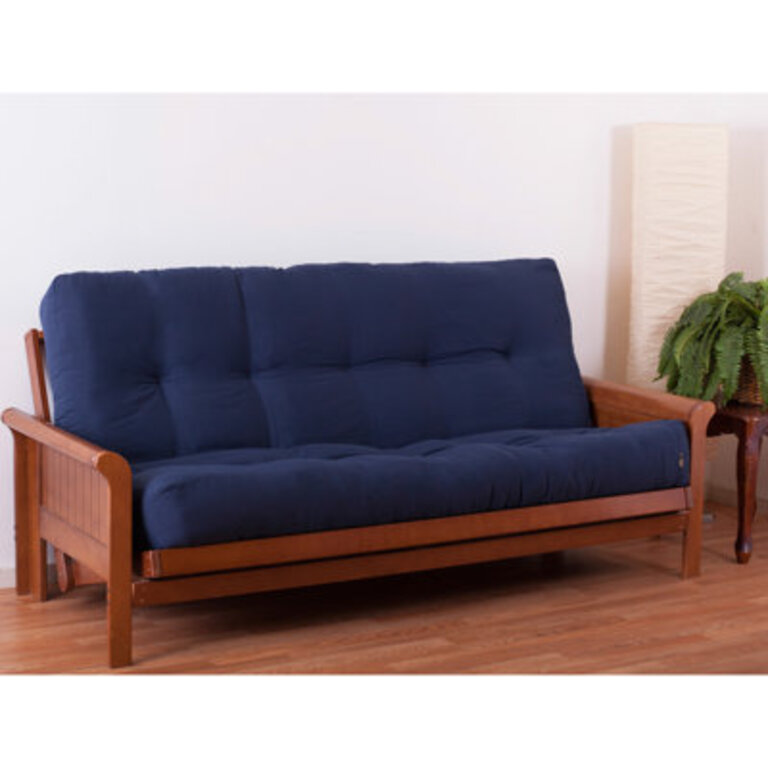 Vitality Foam Core Nylon Stuffed Futon Mattress Thickness: 10", Color: Navy, Size: Full