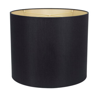 16'' H Linen Drum Lamp Shade  ( Spider ) Color: Black/Gold, Size: 16" H x 19" W x 19" D