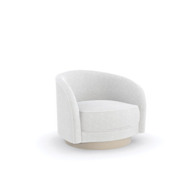 Ahead Of The Curve Swivel Barrel Chair