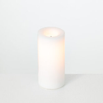 Cicily All Weather Outdoor Weighted LED Pillar Candle Size: 6.25" H x 3" W x 3" D, Color: White