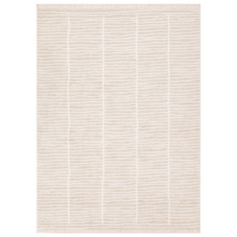 Vibe by Union Rustic Siawin Powerloomed Stripes Tan/Taupe Area Rug (6'x9') Rug Size: Rectangle 6' x 9'