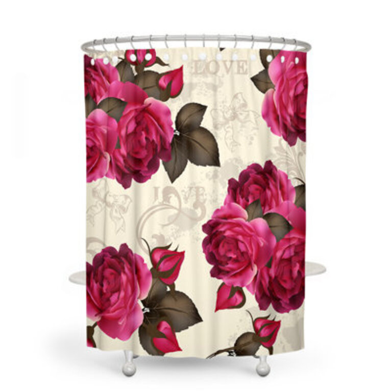 Sirard Floral Single Shower Curtain Size: 93" H x 70" W
