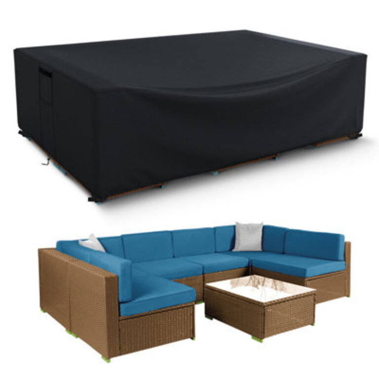 Water Resistant  Patio Furniture Cover Heavy Duty Outdoor Sectional Sofa Cover Size: 28" H x 126" W x 126" D