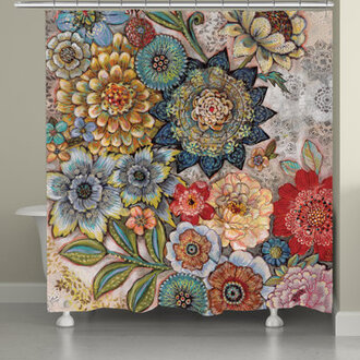 Haskell Boho Bouquet Shower Curtain By Laural Home
