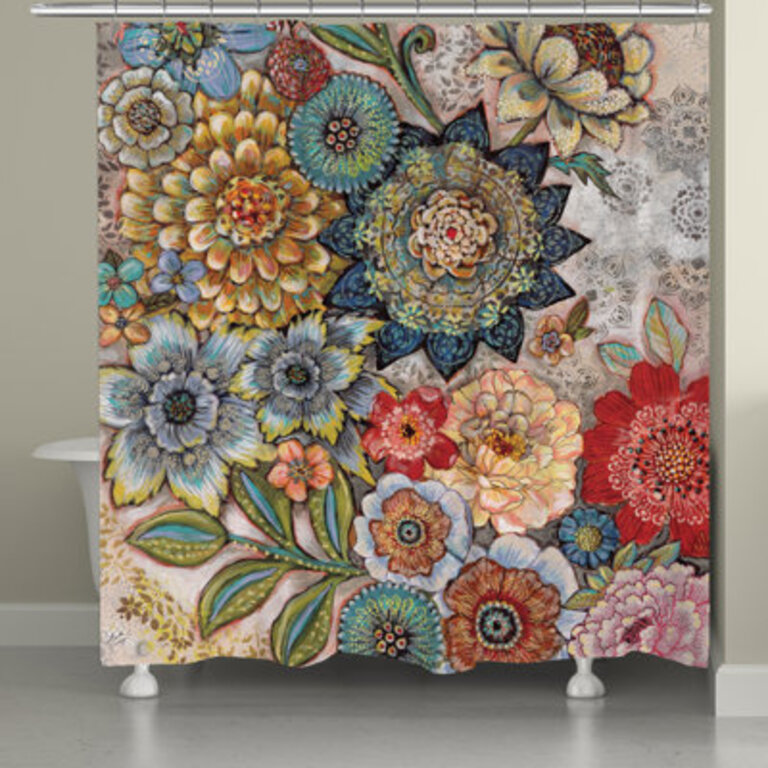 Haskell Boho Bouquet Shower Curtain By Laural Home
