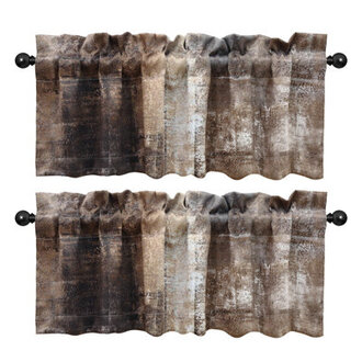 Alizandra 52" W Window Valance Color: Brown Gray