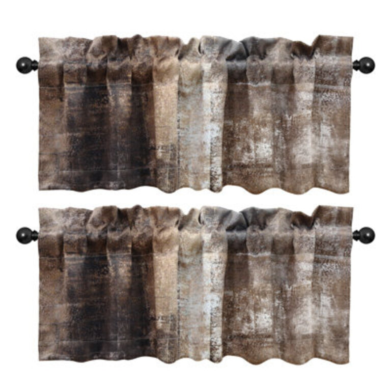 Alizandra 52" W Window Valance Color: Brown Gray