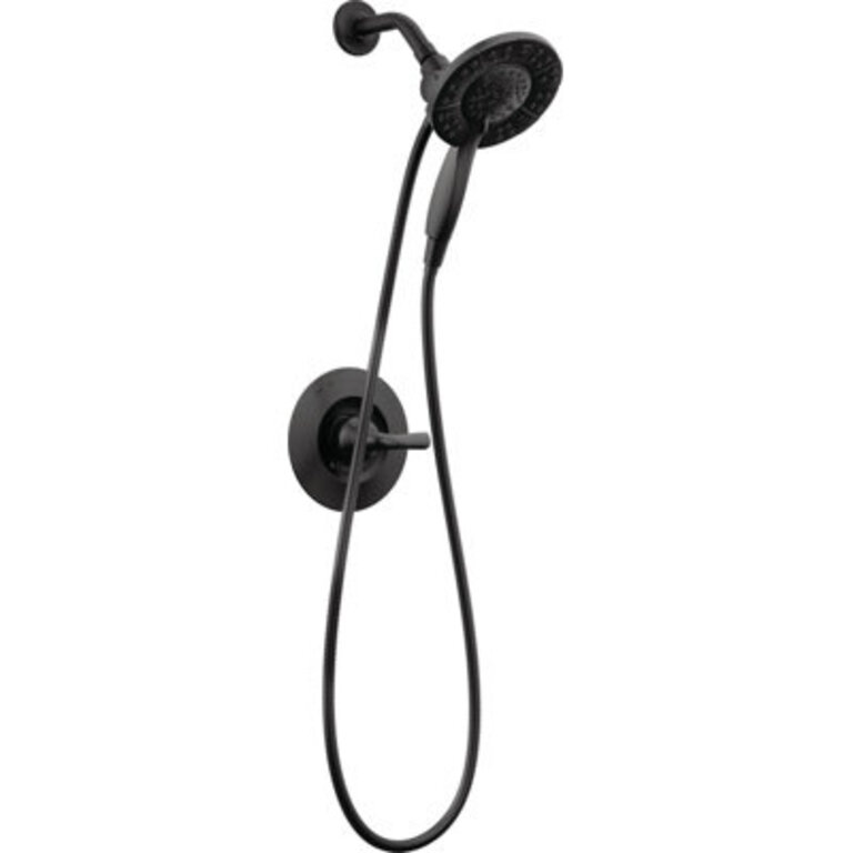Arvo Single-Function Shower Faucet Set, Shower Trim Kit with In2ition Dual Shower Head and Valve Finish: Matte Black