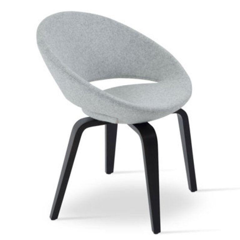 Crescent Upholstered Solid Back Side Chair