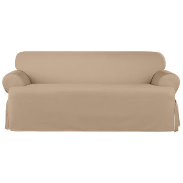 Cotton T-Cushion Sofa Slipcover