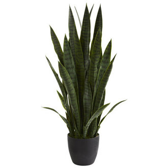 38 Faux Snake Plant Sansevieria Plant in Planter