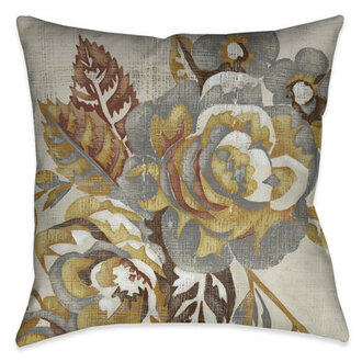 Honeyed Blooms Throw Pillow
