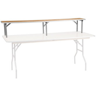 Brandl Birchwood Bar Top Riser with Folding Silver Legs