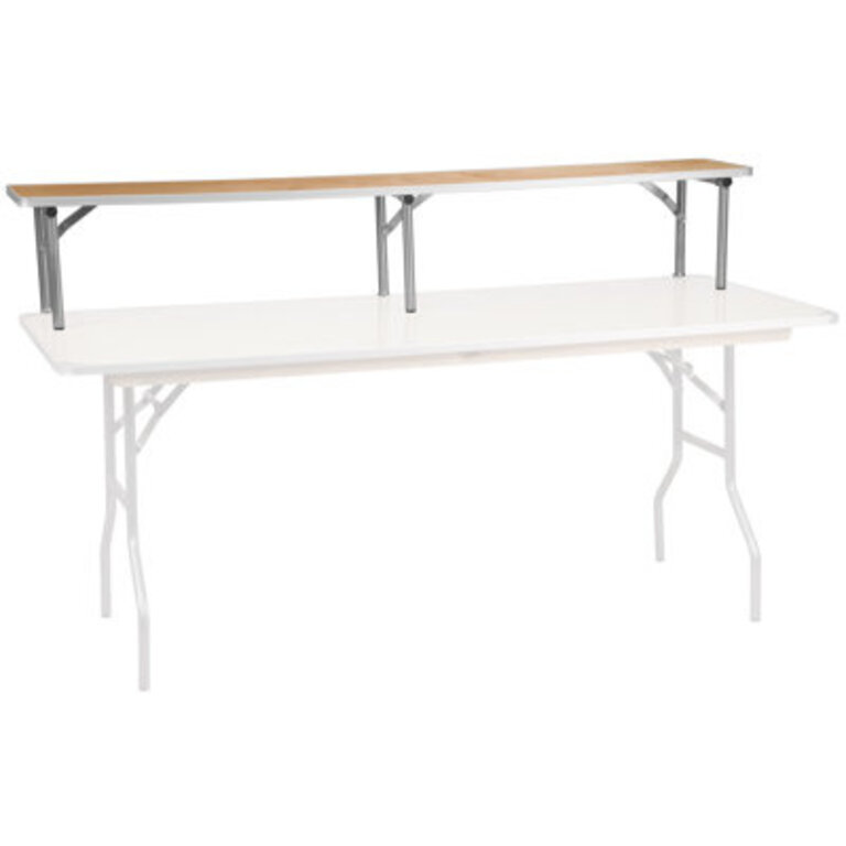 Brandl Birchwood Bar Top Riser with Folding Silver Legs