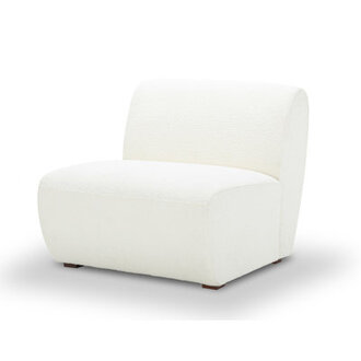 Gabbi Upholstered Slipper Chair Fabric: Off White Soft Boucle