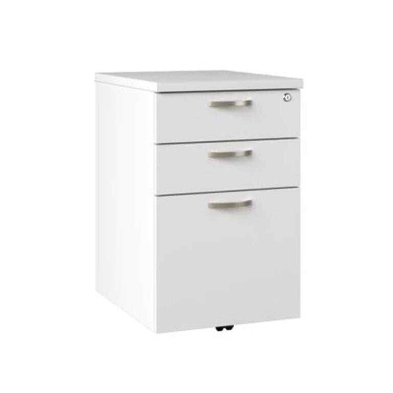 Easy Office 3-Drawer Mobile Vertical Filing Cabinet Color: White