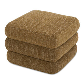 Donia Upholstered Ottoman Body Fabric: Mellow Mustard Polyester