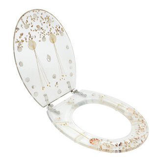 Unique Designed Transparent Safety Resin Oval Toilet Seat Cover