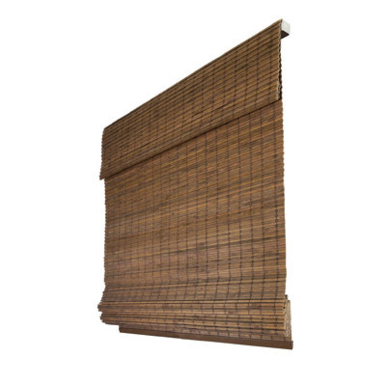 Cordless Light Filtering Bamboo Roman Shade