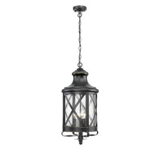Pharris Outdoor Hanging Lantern Fixture Finish: Rob, Size: 24" H x 11" W x 11" D