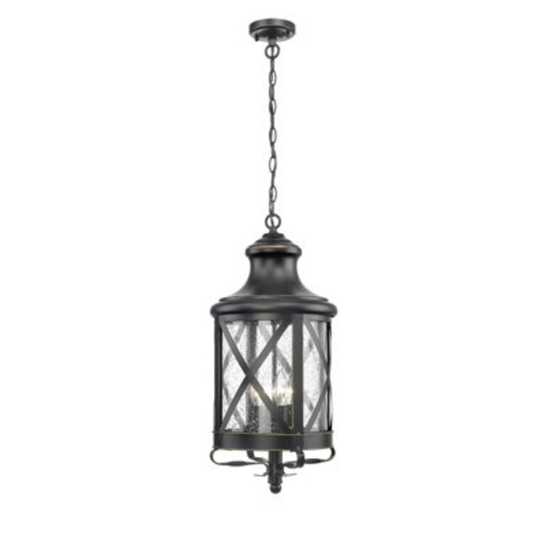 Pharris Outdoor Hanging Lantern Fixture Finish: Rob, Size: 24" H x 11" W x 11" D