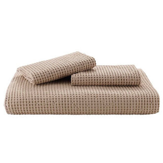 Luxury Soft 100% Cotton Waffle Weave Plaid Duvet Cover Size: Queen Duvet Cover + 2 Standard Pillow Shams, Color/Pattern: Khaki