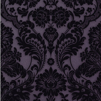 Rheo 33' L x 21" W Wallpaper Roll Color: Purple/Black