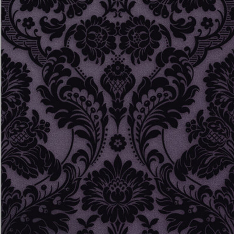 Rheo 33' L x 21" W Wallpaper Roll Color: Purple/Black